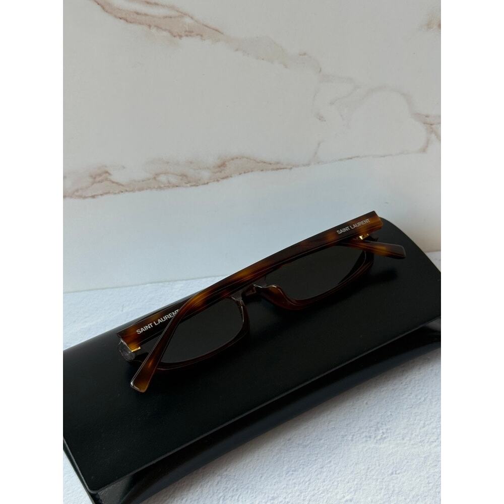 NEW Saint Laurent SL872 Erin Havana Brown Sunglasses $420 - Picture 3 of 6